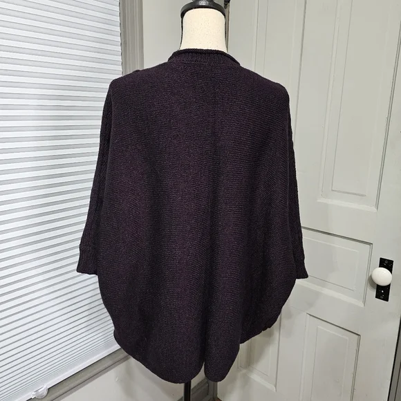 Lane Bryant Deep Purple Open Knit Cocoon Cardigan - Picture 5 of 5